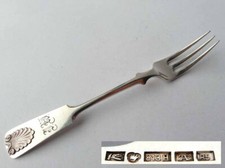 Vecchio Te di Limone E Forchetta / Servizio, Finlandia, Shell, Argento, Um 1922