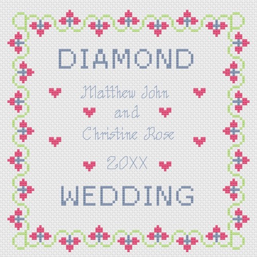 Punto croce matrimonio - croce,