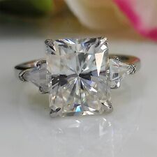 RARO Anello Solitario 6,50 Ct Certificato Bianco Fuori Trattato Diamante in Argento 925