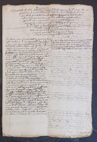 Antico documento manoscritto