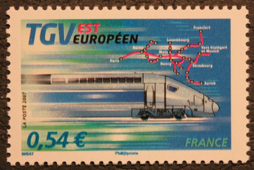 Timbre france tgv est - france,