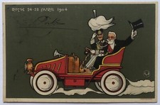 Cartolina Pubblicitaria macchina 1904 ufficiale auto automobile T15