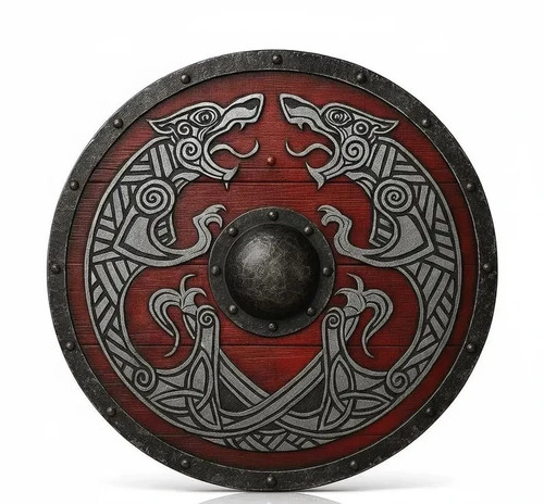Scudo rotondo vichingo fatto - , a