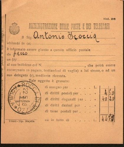 Regno italia poste e - d'italia,