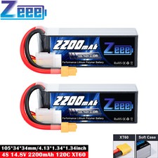 2x Zeee 4S 14.8V Lipo batteria