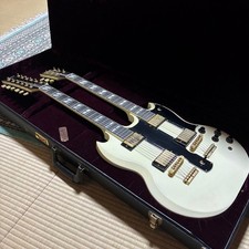 Chitarra elettrica Gibson Custom Shop EDS-1275 doppio manico bianco alpino con custodia
