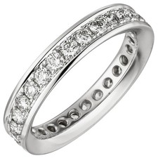 Anello In Oro Bianco 585 Con