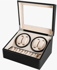 Bauletto per Orologi,4+6 Carica Orologi Automatici in Pelle - Motore Silenziato