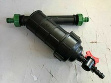 Filtro acqua PE filtro setaccio CON rubinetto di risciacquo 2 x 1" Gardena-Kompa per tubo giardino 