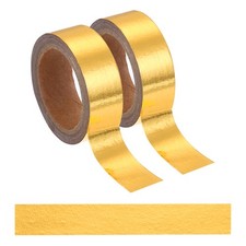 2 Pezzi Nastro Washi Oro 0,6" x 16ft per Decorazione Fai da Te Artigianato Scrapbooking