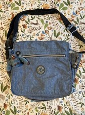 BORSA BIPLING GRANDE MADHOUSE BLU JEANS MESSENGER ATTRAVERSO IL CORPO SCIMMIA SFACCIATA WILLEM