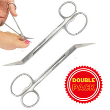 Forbice Unghie Punta Lungo x2 Tagliaunghie Professionale Manicure Pedicure Chiropodi