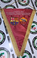 GAGLIARDETTO PENNANT MATCH WORN SHIRT ROMA vs BARCELONA 2015 CALCIO FOOTBALL