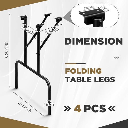 Gambe tavolo pieghevoli - tavolo, 28"
