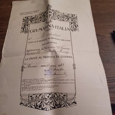 Attestato Croce al Merito di