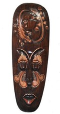 Maschera IN Legno 50cm Iguane