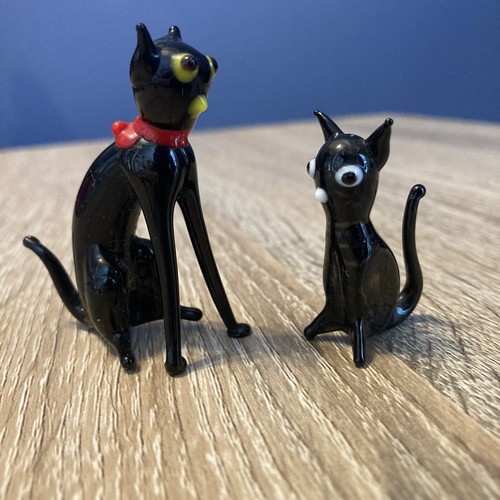 Coppia statuine gatto vintage