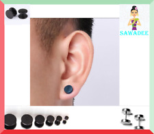  Coppia di Orecchini  Acciaio Finto Dilatatore Espansore Unisex  Fake Plug Stud