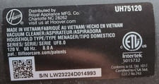 Lot of Hoover UH75120 vacuum