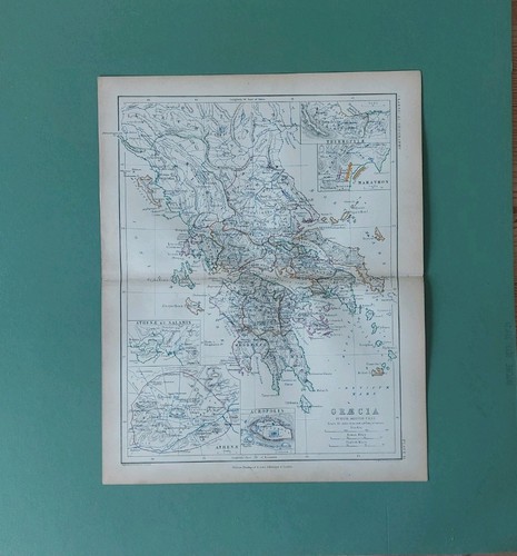 Mappa antica 1861 grecia - antica,