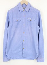 Scotch & Soda Ams Couture Uomo Blu Camicia M Cotone Lavato Motivo A Pois