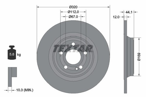 Textar disco freno - textar, 2x