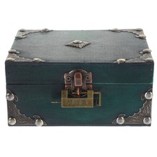  Scatola portagioie retrò, scatola portaoggetti decorativa in legno per