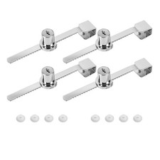 Serrature Vetrina 4 Pezzi Serrature Scorrevoli in Vetro per 5-8 mm Vetro Po