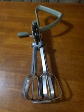 Frullatore sbattitore uova manuale vintage EKCO verde oliva/avocado MCM retrò