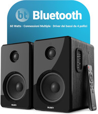 60W Casse Attive Bluetooth | Casse Acustiche HIFI Con Driver Da 4'' a 2.0 Canali