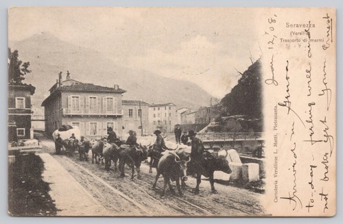 Cartolina epoca seravezza - cartolina,