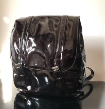 BORSA ZAINO ANDREA MABIANI - MADE IN ITALY - VERNICE LUCIDA NERA - 