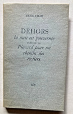 RENÉ CHAR Dehors la Nuit est