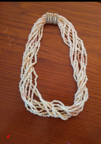 Collana torchon microperle