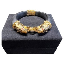 Bracciale Pantera Duchessa di Windsor Placcato Oro 22 Krati Rubino The Franklin Mint 