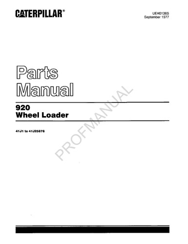 Manuale catalogo ricambi pala