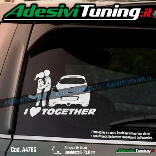 Adesivo love together opel - adesivo, i
