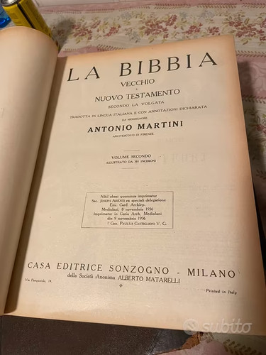 Bibbia antonio martini - antonio,