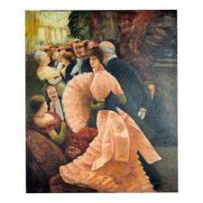 Quadro Dipinto a Mano Olio su Tela 50x60 cm Made in Italy Donna Dello Sguardo