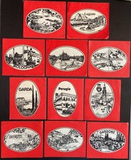 11 ADESIVI di Città anni '70 - 9,5x11