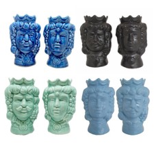 TESTE DI MORO H13 CERAMICA CALTAGIRONE VARI COLORI