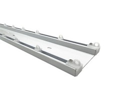 BINARIO PER TENDE A SOFFITTO BIANCO DOPPIO BASTONE TENDA O SCORRITENDA ALLUMINIO