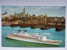 NAVE ship MICHELANGELO RAFFAELLO Italia Line Lloyd New York vecchia cartolina