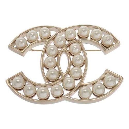 Chanel logo spilla finta - cc,