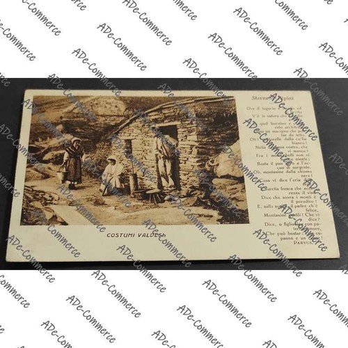 Cartolina costumi valdesi - valdesi,