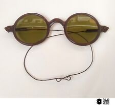 Antichi occhiali da sole rotondi tartarugati vintage fine Ottocento (small)