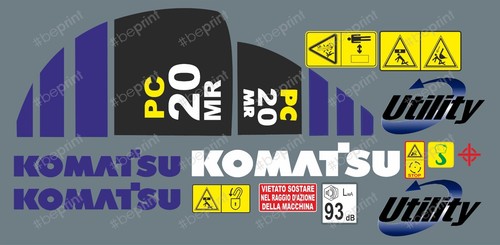 Komatsu pc20mr decalcomania - pc20mr,