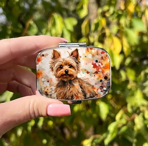 Metal pill tin trinket box - tin,