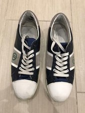 Scarpa pelle e tessuto casual