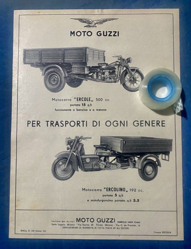 Rara pubblicità motocarri - rara,